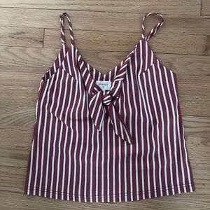 Everly Women's Striped Red and White Top